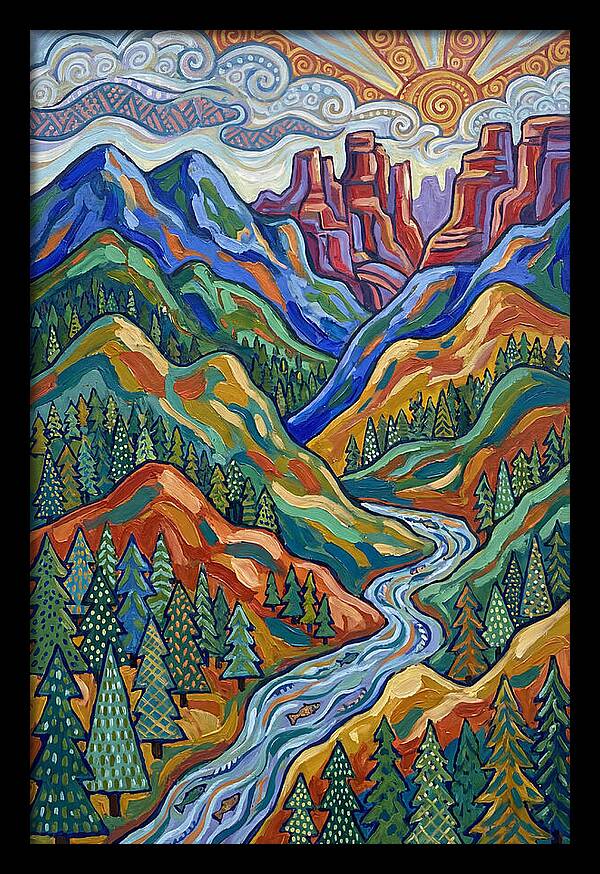 Forested Mountains At Sunrise