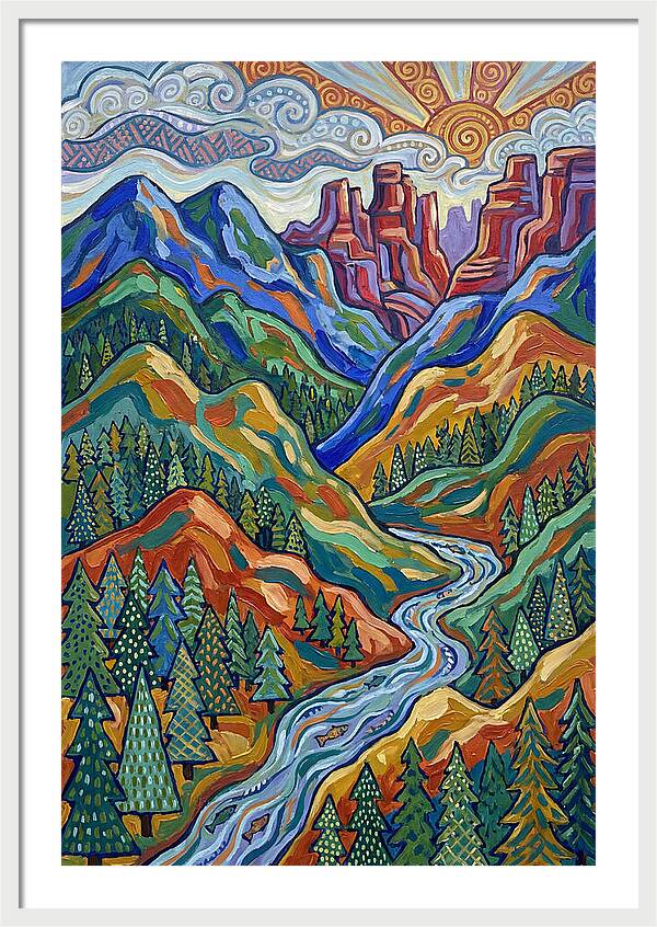 Forested Mountains At Sunrise