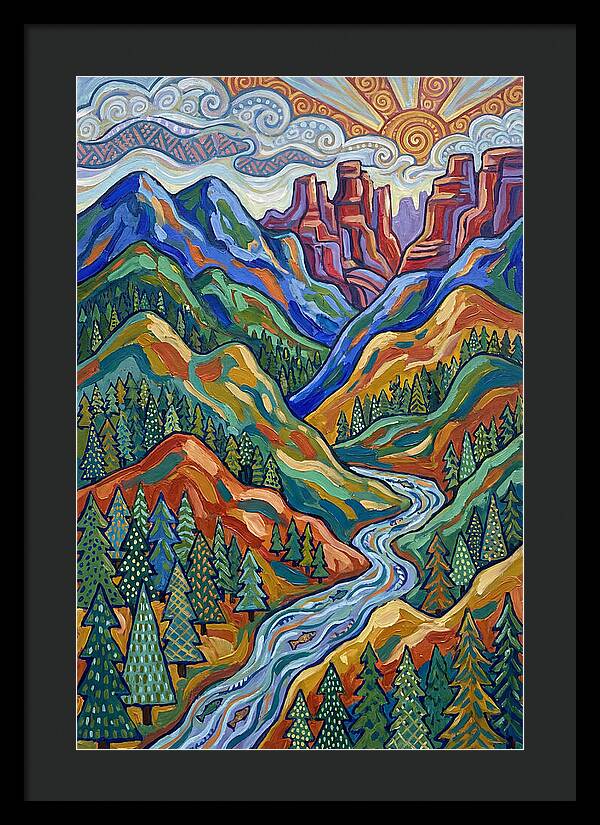Forested Mountains At Sunrise