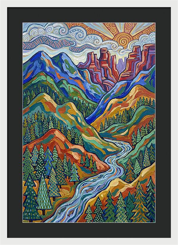 Forested Mountains At Sunrise