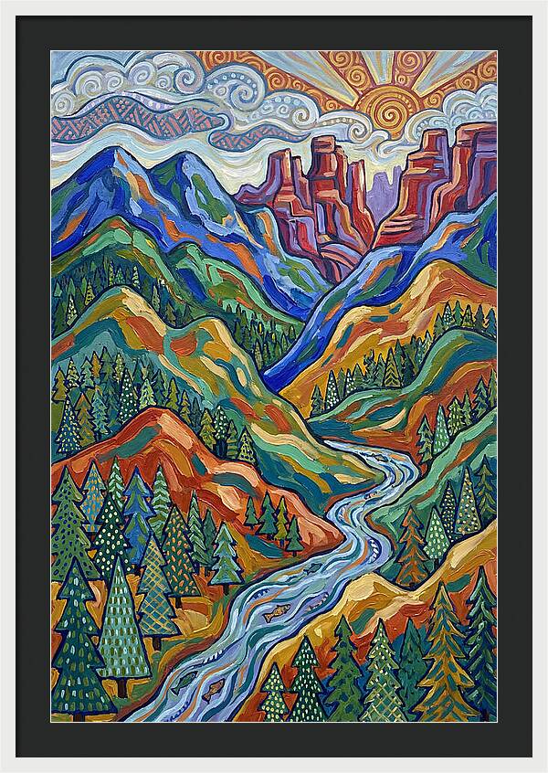 Forested Mountains At Sunrise