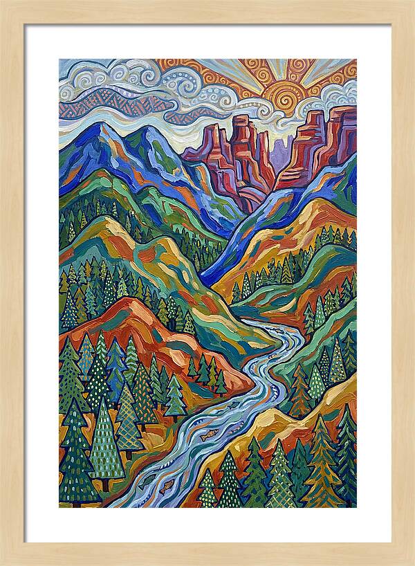 Forested Mountains At Sunrise
