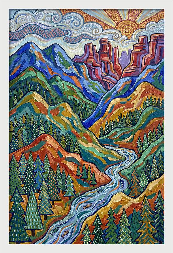 Forested Mountains At Sunrise