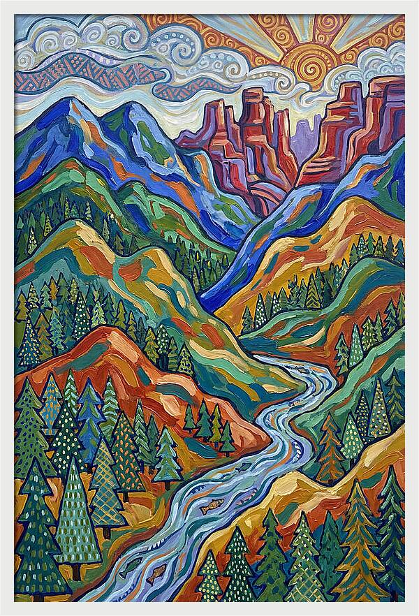 Forested Mountains At Sunrise