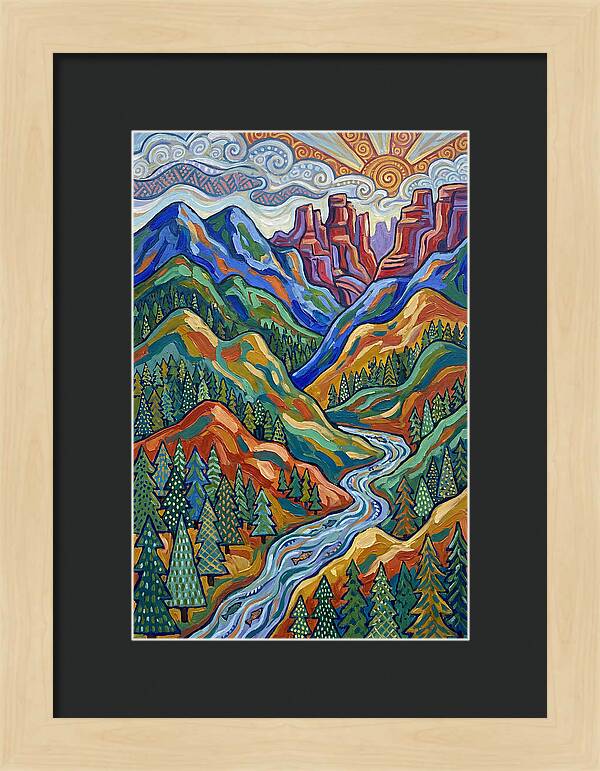 Forested Mountains At Sunrise