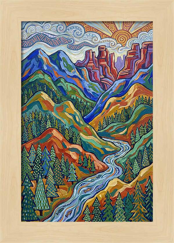 Forested Mountains At Sunrise