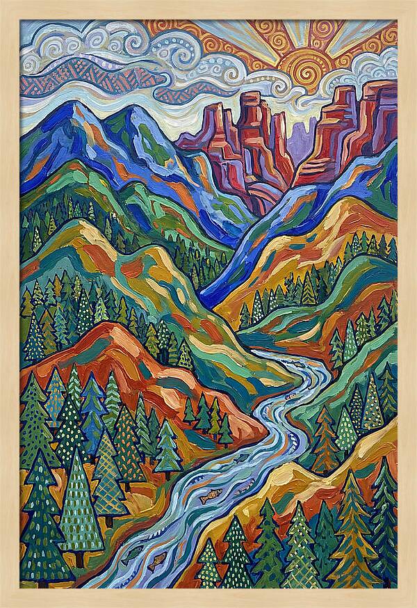 Forested Mountains At Sunrise