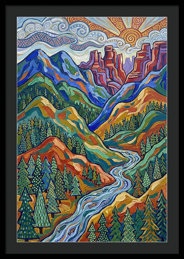 Forested Mountains At Sunrise