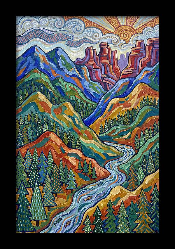 Forested Mountains At Sunrise