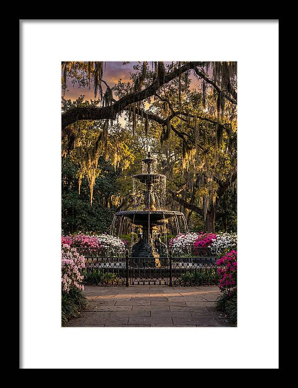 Forsyth Park Fountain At Golden Hour