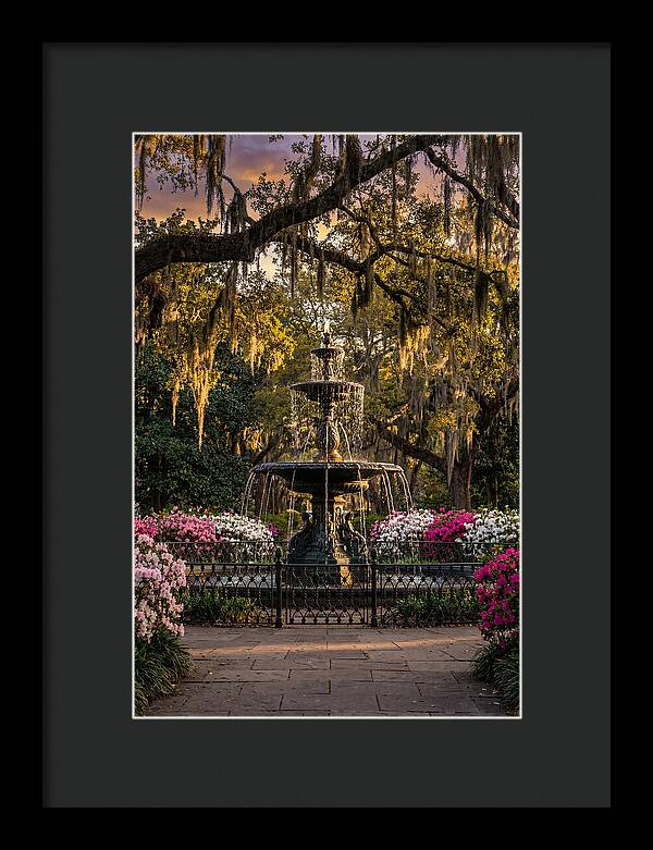 Forsyth Park Fountain At Golden Hour