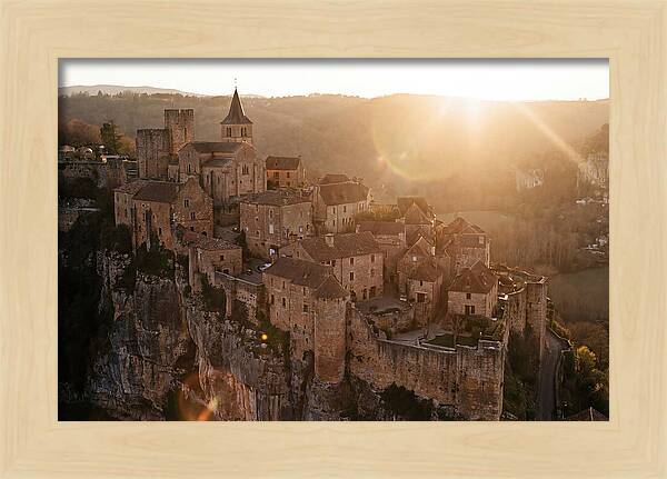 Fortified Village Perched On Cliff