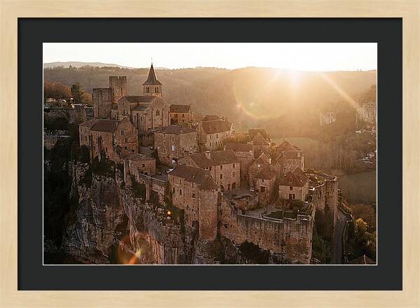 Fortified Village Perched On Cliff
