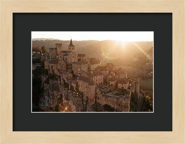 Fortified Village Perched On Cliff