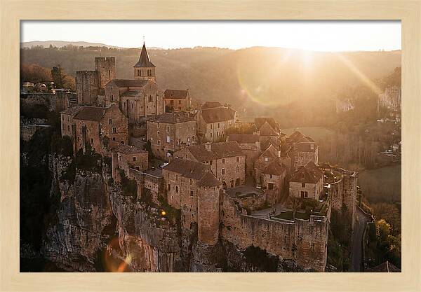 Fortified Village Perched On Cliff