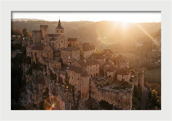 Fortified Village Perched On Cliff