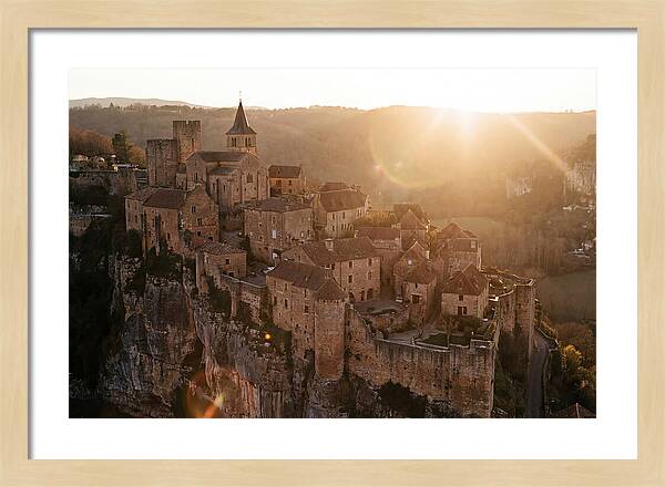 Fortified Village Perched On Cliff