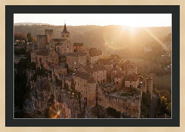 Fortified Village Perched On Cliff
