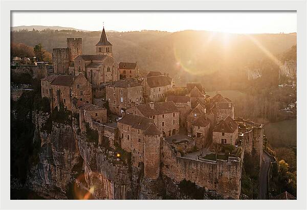Fortified Village Perched On Cliff