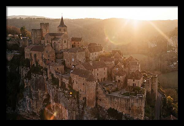 Fortified Village Perched On Cliff