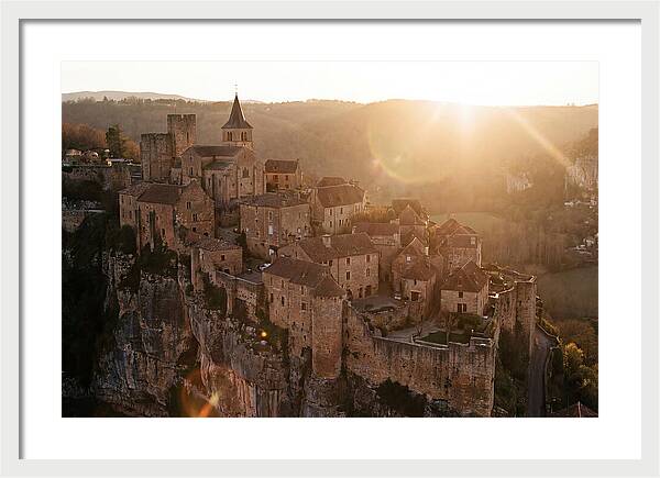 Fortified Village Perched On Cliff