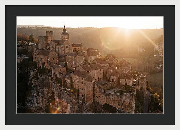 Fortified Village Perched On Cliff