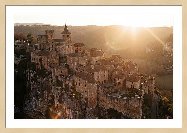 Fortified Village Perched On Cliff