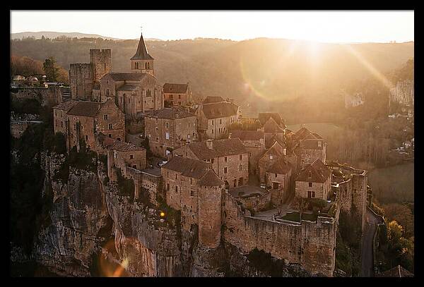 Fortified Village Perched On Cliff