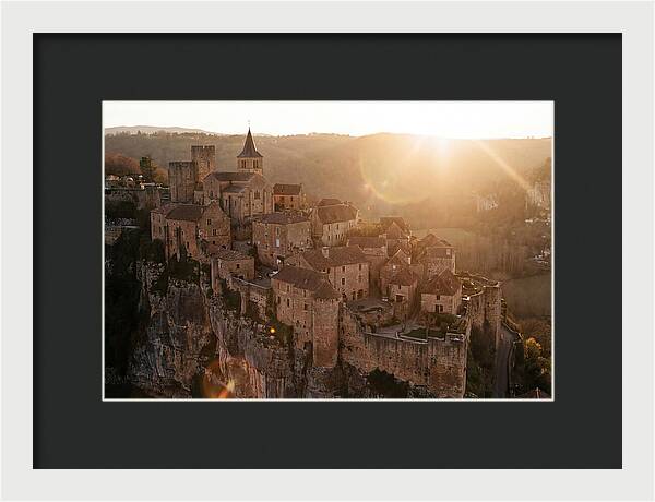 Fortified Village Perched On Cliff
