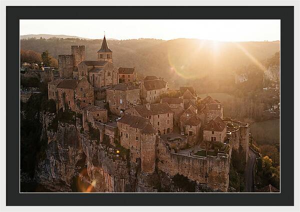 Fortified Village Perched On Cliff