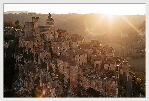 Fortified Village Perched On Cliff