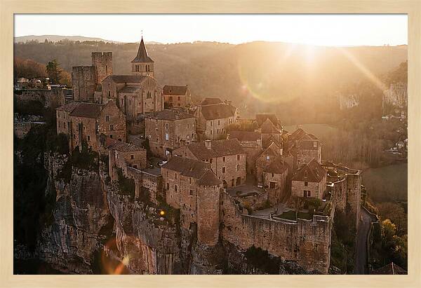 Fortified Village Perched On Cliff