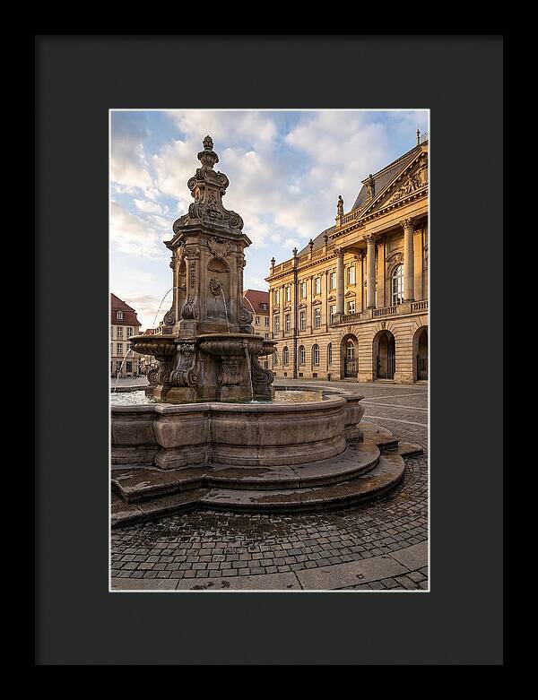 Fountain Amidst Historic Architecture
