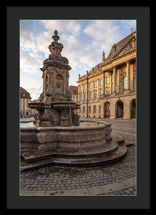 Fountain Amidst Historic Architecture