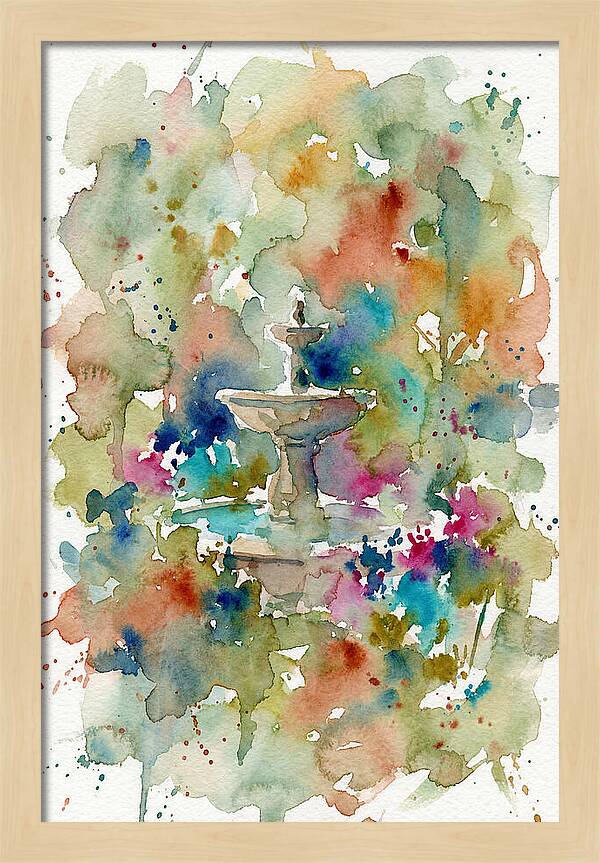 Fountain Among Colorful Blooms