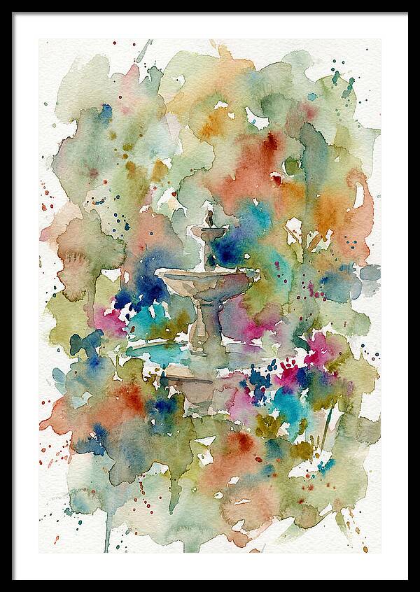 Fountain Among Colorful Blooms
