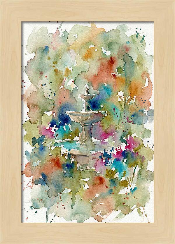 Fountain Among Colorful Blooms