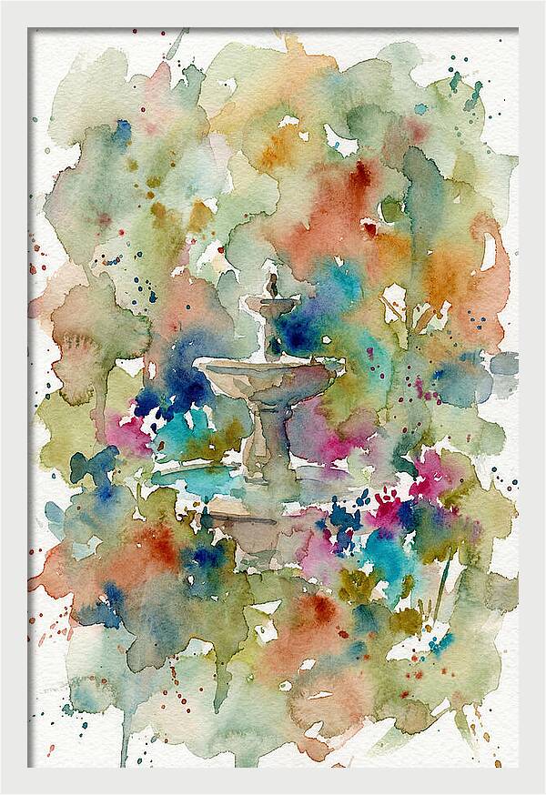 Fountain Among Colorful Blooms