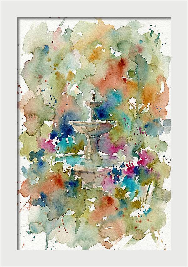 Fountain Among Colorful Blooms
