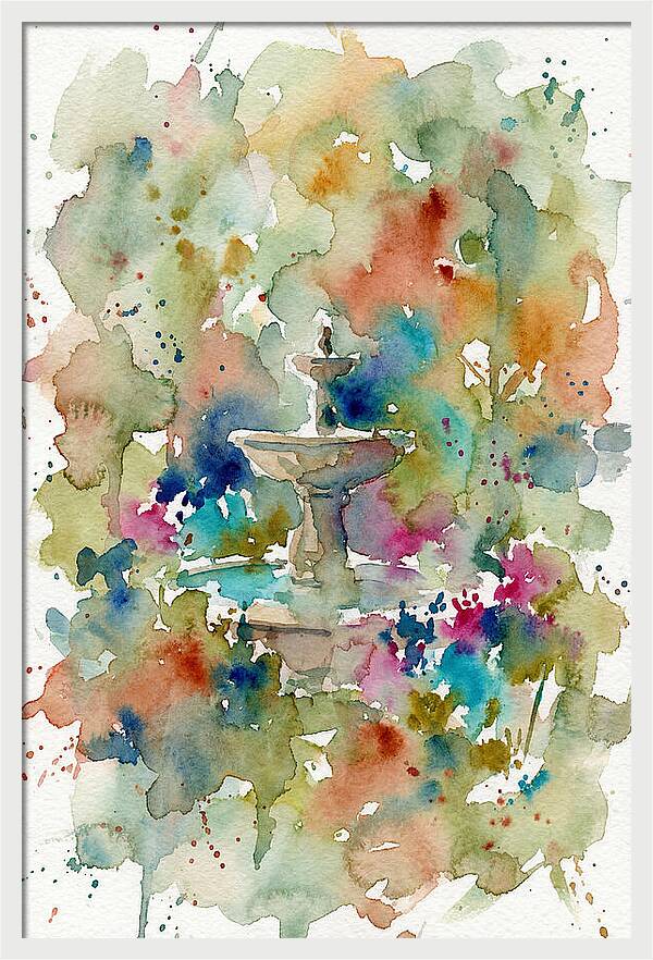 Fountain Among Colorful Blooms