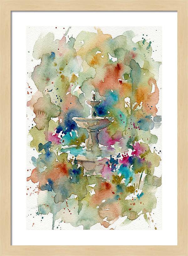 Fountain Among Colorful Blooms