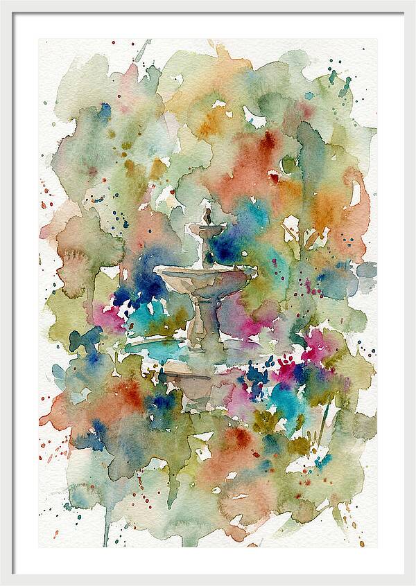 Fountain Among Colorful Blooms