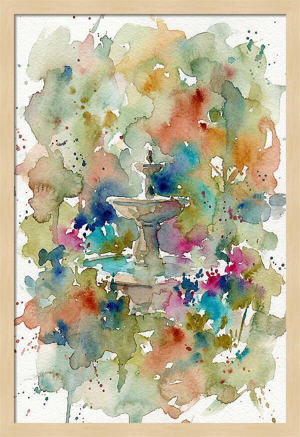 Fountain Among Colorful Blooms