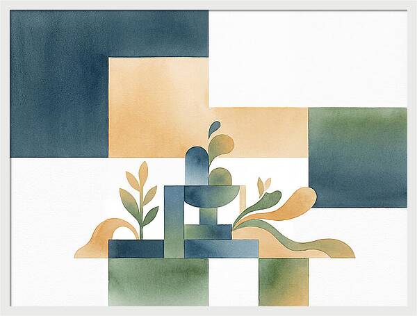 Fountain In Minimalist Style