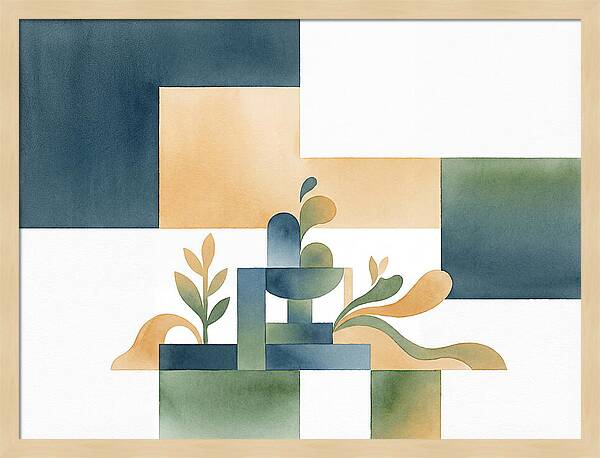 Fountain In Minimalist Style