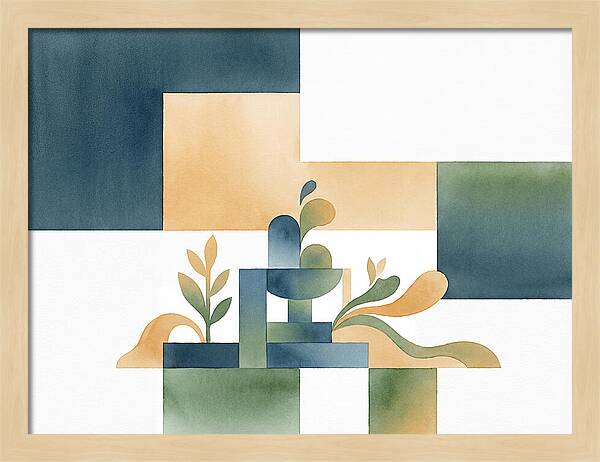 Fountain In Minimalist Style