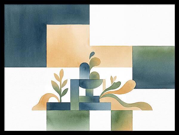 Fountain In Minimalist Style