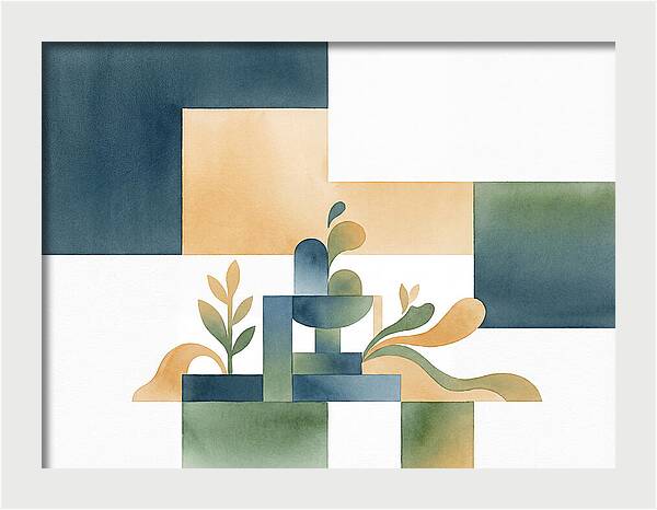 Fountain In Minimalist Style