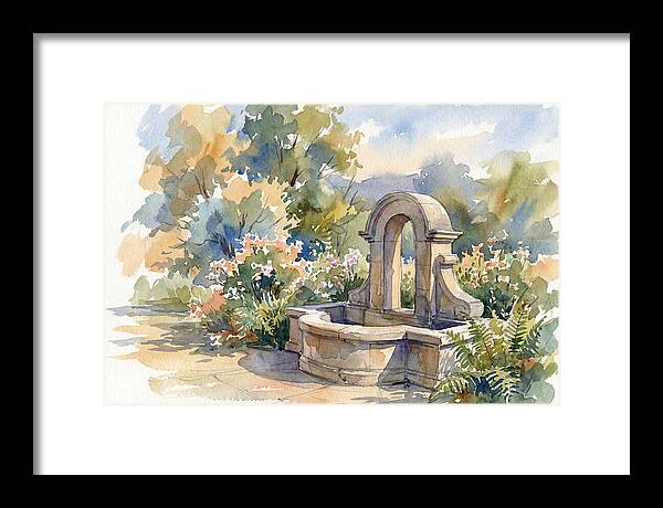 Fountain Surrounded By Blooms