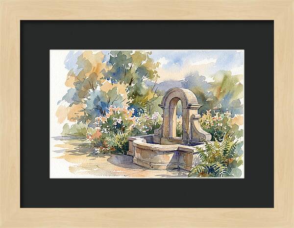 Fountain Surrounded By Blooms